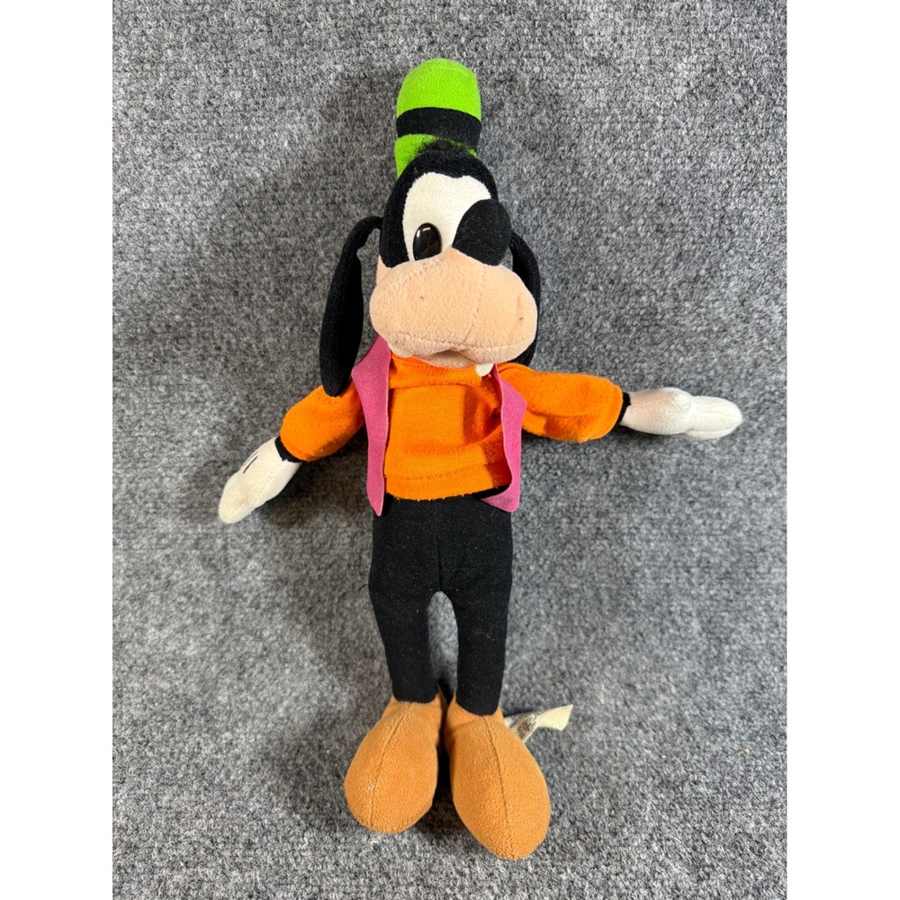 Vintage Disneyland Walt Disney World Goofy Plush 12" Stuffed Toy Classic Hat